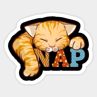 Cate Cat Napping Sticker